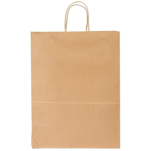 Duro Bag Dubl Life 87124 Shopping Bag, 60 lb Capacity, Kraft Paper, Brown