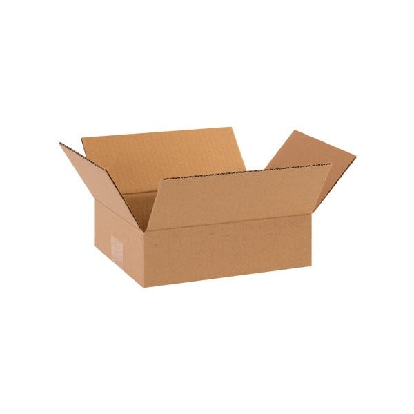 10 x 8 x 3'' Flat Corrugated Boxes, 25PK