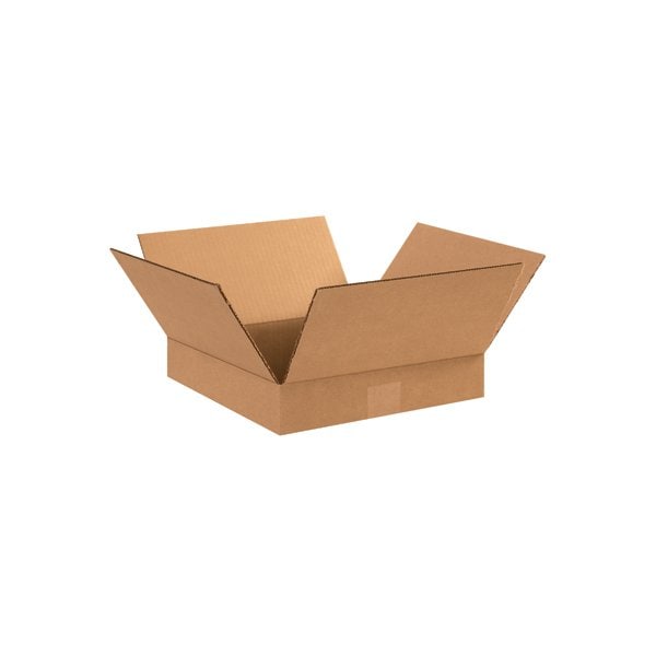12 x 12 x 2'' Flat Corrugated Boxes, 25PK