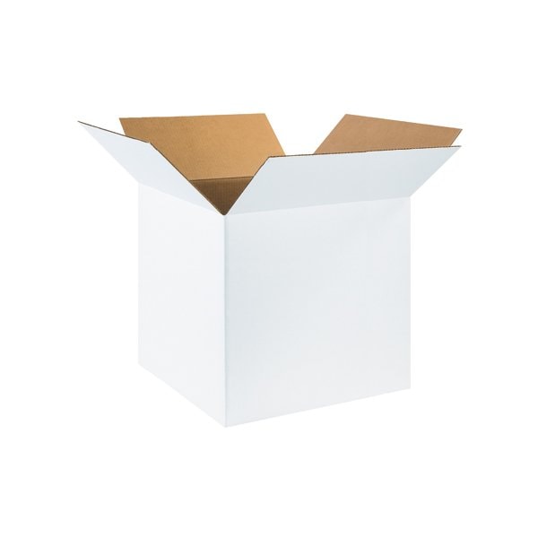 20 x 20 x 20'' White Corrugated Boxes, 10PK