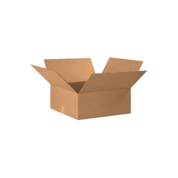 Flat Cardboard Corrugated Boxes, 20"L x 20"W x 7"H, Kraft