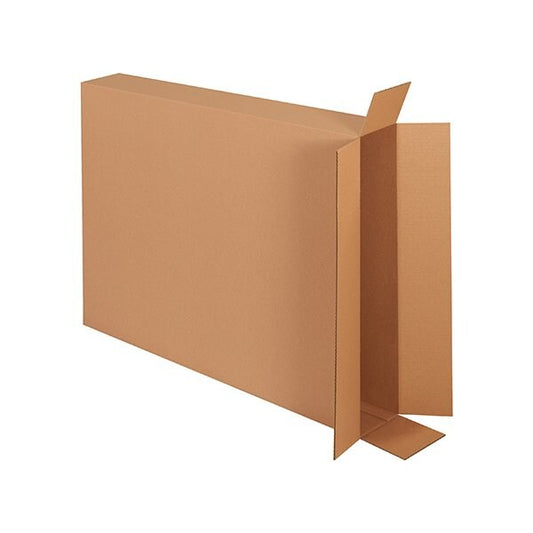 Side Loading Cardboard Corrugated Boxes, 28"L x 5"W x 38"H, Kraft