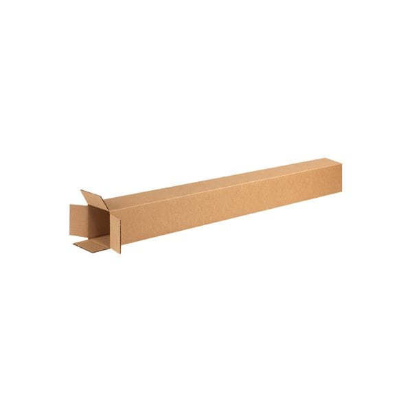 Tall Cardboard Corrugated Boxes, 4"L x 4"W x 72"H, Kraft