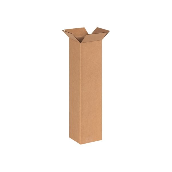6 x 6 x 24'' Tall Corrugated Boxes, 25PK