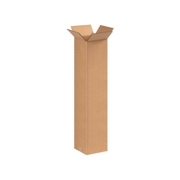 8 x 8 x 36'' Tall Corrugated Boxes, 25PK