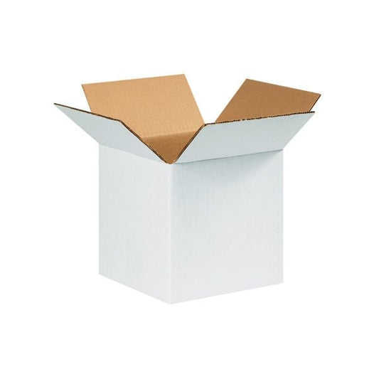 8 x 8 x 8'' White Corrugated Boxes, 25PK