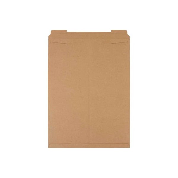 Stayflats Tab Lock Mailers, 20inW x 27inL, Kraft, 50/Pack