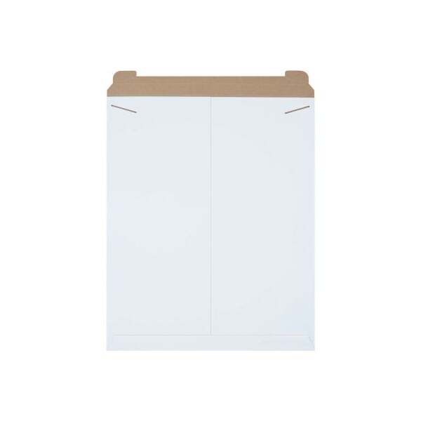 Stayflats Tab Lock Mailers, 22inW x 27inL, White, 50/Pack