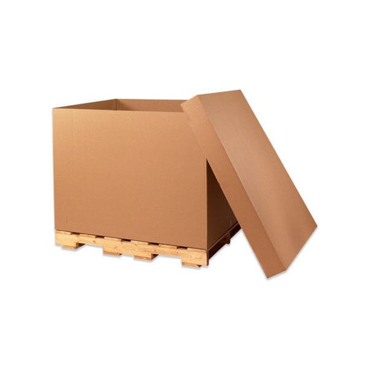 Triple Wall Gaylord Bottom Cargo Containers, 48"L x 40"W x 48"H, Kraft