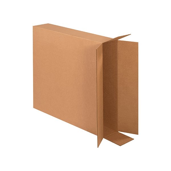 Side Loading Cardboard Corrugated Boxes, 30"L x 6"W x 30"H, Kraft