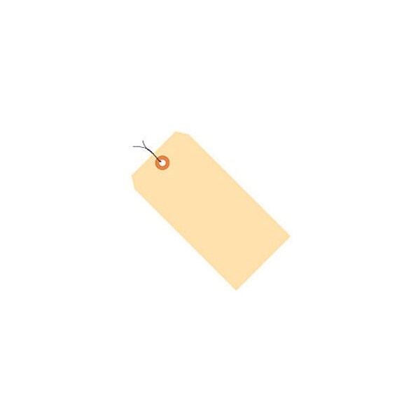 Manila Shipping Tags, Pre Wired, 13 Pt., #5, 4-3/4inL x 2-3/8inW, 1000/Pack