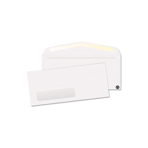 QualityPrk, WINDOW ENVELOPE, #10, COMMERCIAL FLAP, GUMMED CLOSURE, 4.13 X 9.5, WHITE, 500PK