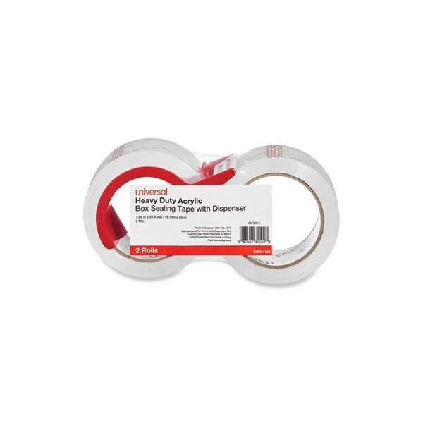 UNV31102 - HD Box Sealing Tape, Disp, 48mmx50m, PK2, Package Quantity 2; - G4258418