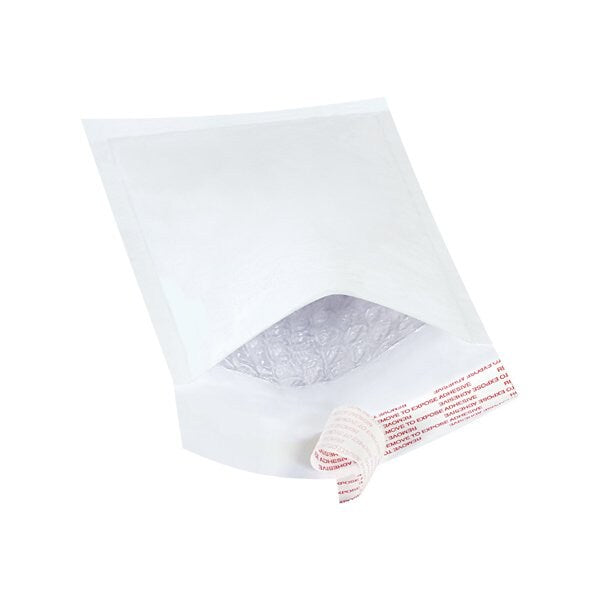 4 x 8'' White #000 Self-Seal Bubble Mailers, 500PK