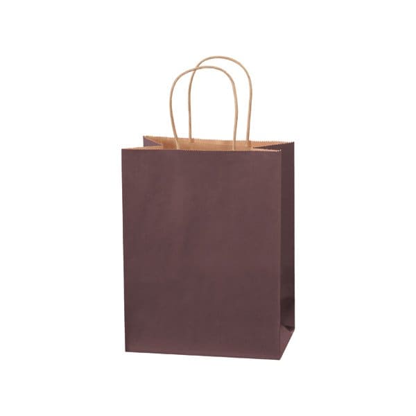 8 x 4-1/2 x 10 1/4'' Brown Tinted Shopping Bags, 250PK