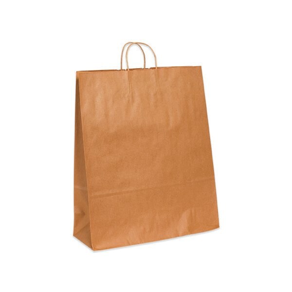 16 x 6 x 19 1/4'' Kraft Paper Shopping Bags, 200PK