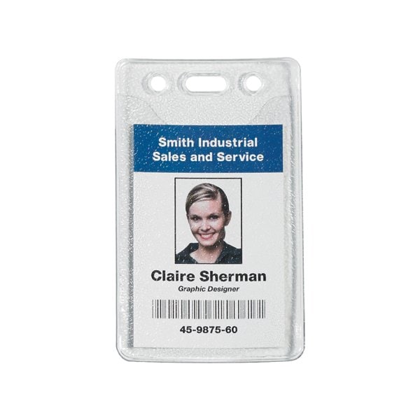 2 x 3'' Pre-Punched Badge Holders, 100PK