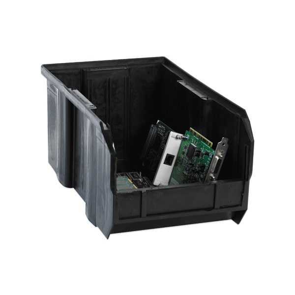 14 3/4 x 8 1/4 x 7'' Black Conductive Bin Boxes, 12PK