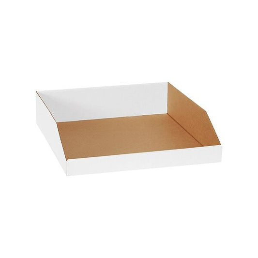 18 x 18 x 4-1/2'' White Bin Boxes, 50PK