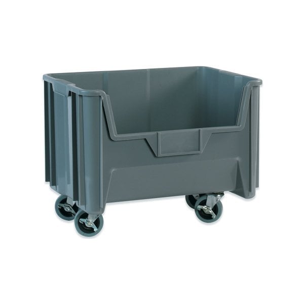 19-7/8 x 15 1/4 x 12 7/16'' Gray Mobile Giant Stackable, 3PK