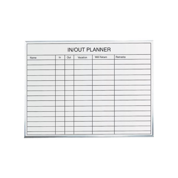 3 x 2' In/Out Staff Dry Erase Board
