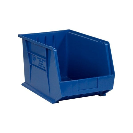 18 x 11 x 10'' Blue Plastic Stack & Hang Bin Boxes, 4PK