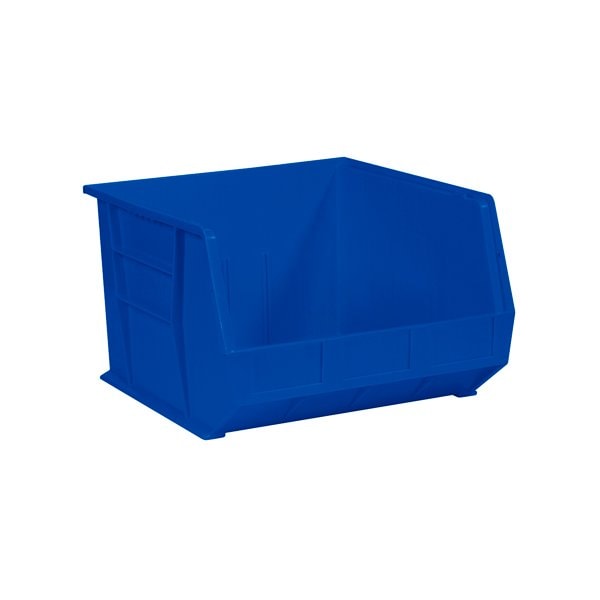 18 x 16-1/2 x 11'' Blue Plastic Stack & Hang Bin Boxes, 3PK