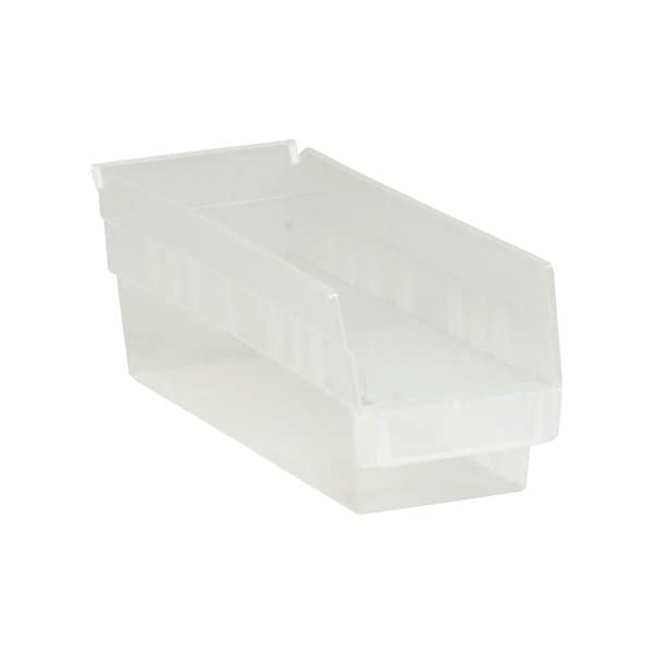 11 5/8 x 4 1/8 x 4'' Clear Plastic Shelf Bin Boxes, 36PK