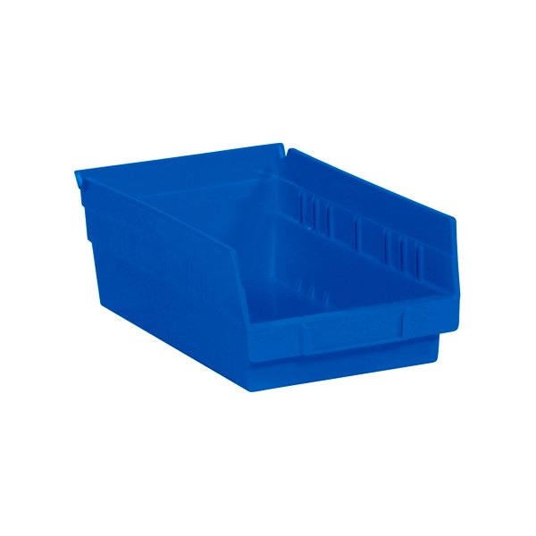 11 5/8 x 6 5/8 x 4'' Blue Plastic Shelf Bin Boxes, 30PK