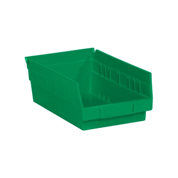11 5/8 x 6 5/8 x 4'' Green Plastic Shelf Bin Boxes, 30PK