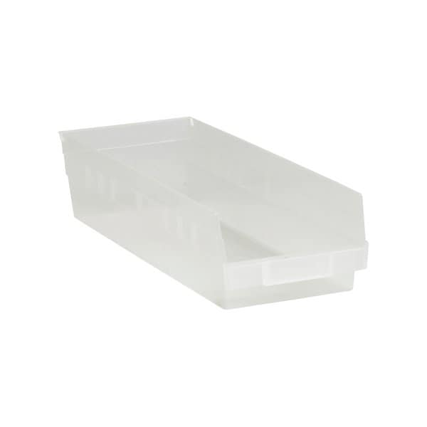 17-7/8 x 6 5/8 x 4'' Clear Plastic Shelf Bin Boxes, 20PK