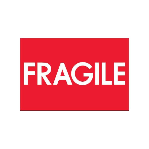 2 x 3'' - ''Fragile'' High Gloss Labels