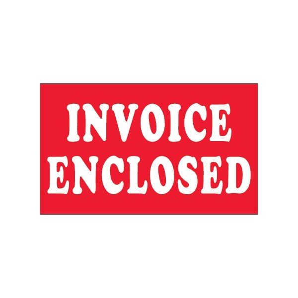 3 x 5'' - ''Invoice Enclosed'' Labels