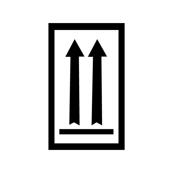 3 x 5'' - Two Black Arrows Over Black Bar Arrow Labels
