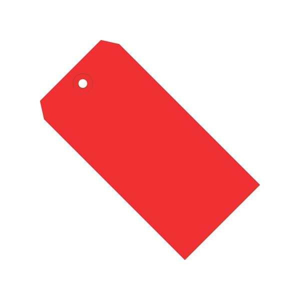 3 3/4 x 1-7/8'' Red 13 Pt. Shipping Tags, 1000PK