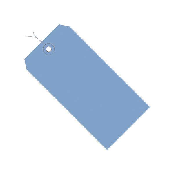 5 3/4 x 2-7/8'' Dark Blue 13 Pt. Shipping Tags - Pre-Wired, 1000PK