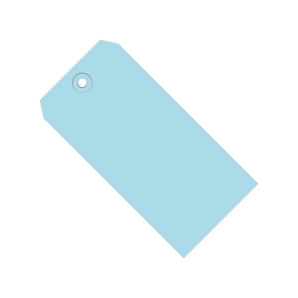 2 3/4 x 1-3/8'' Light Blue 13 Pt. Shipping Tags, 1000PK