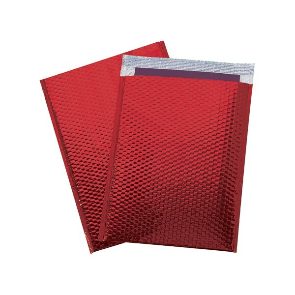 13 x 17-1/2'' Red Glamour Bubble Mailers, 100PK