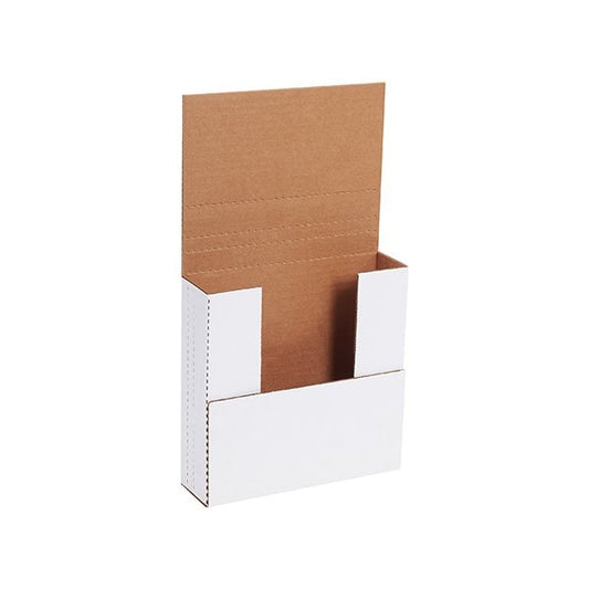 7-1/2 x 7-1/2 x 2'' White Easy-Fold Mailers, 50PK