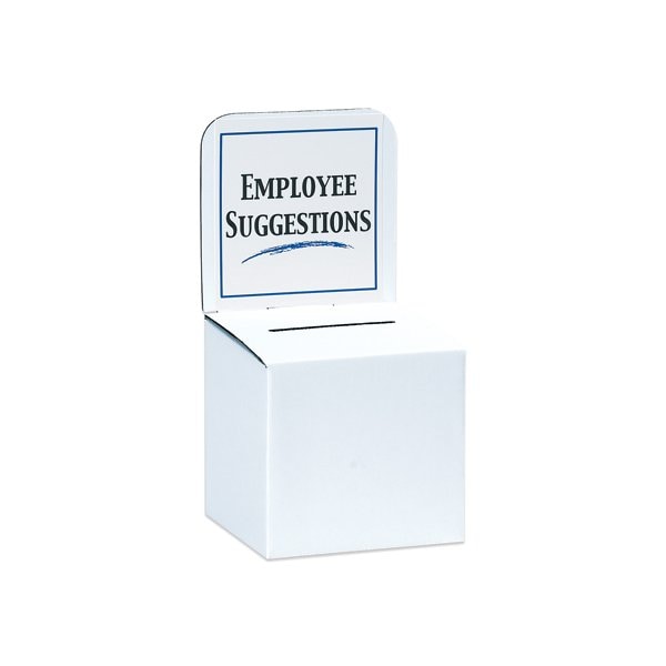 10 x 10 x 9-10'' White Ballot Box, 10PK