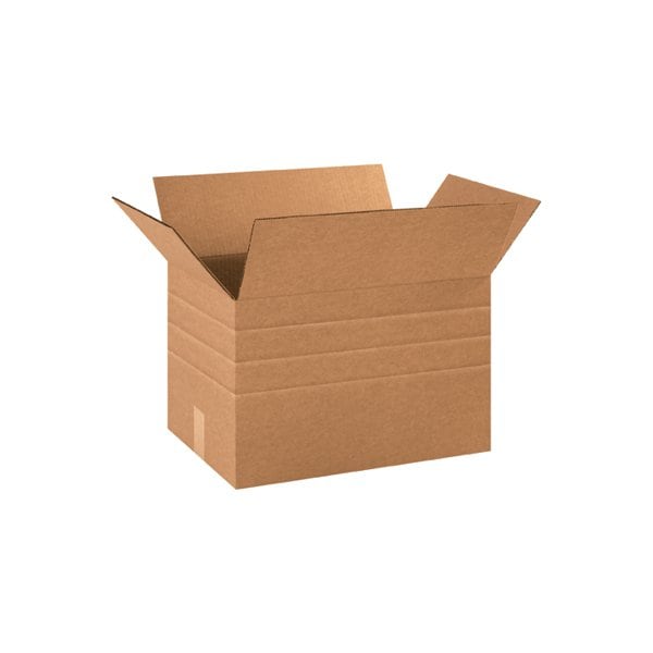 18 x 12 x 12'' Multi-Depth Corrugated Boxes, 25PK