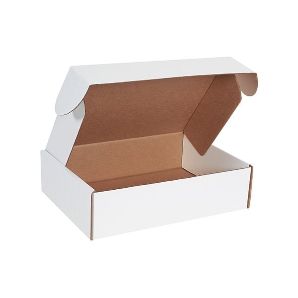 15 1/8 x 11 1/8 x 4'' White Deluxe Literature Mailers, 50PK