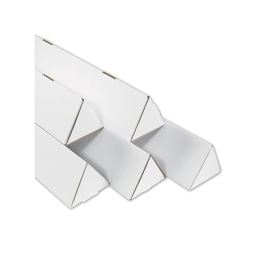 3 x 36-1/4'' White Triangle Mailing Tubes, 50PK