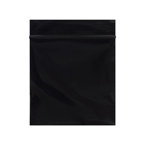3 x 3'' - 2 Mil Black Reclosable Poly Bags, 1000PK