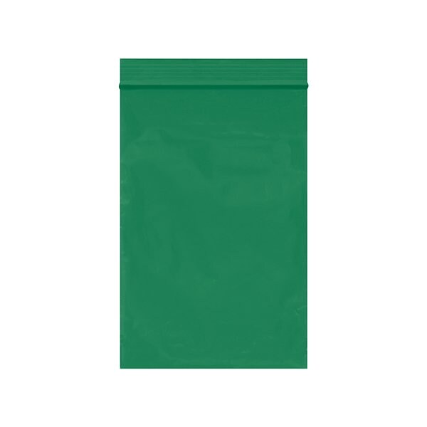 4 x 6'' - 2 Mil Green Reclosable Poly Bags, 1000PK