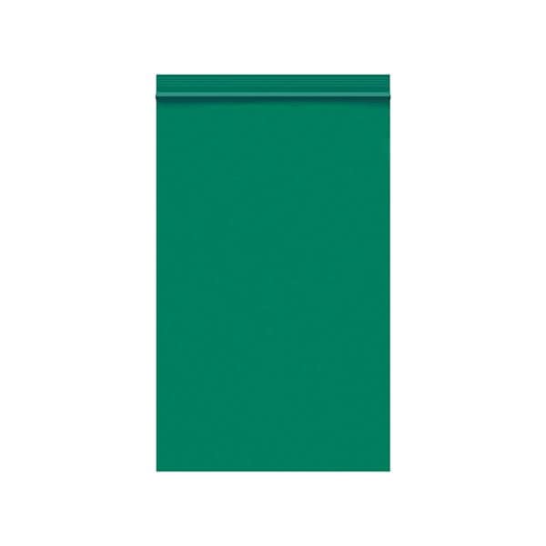 5 x 8'' - 2 Mil Green Reclosable Poly Bags, 1000PK