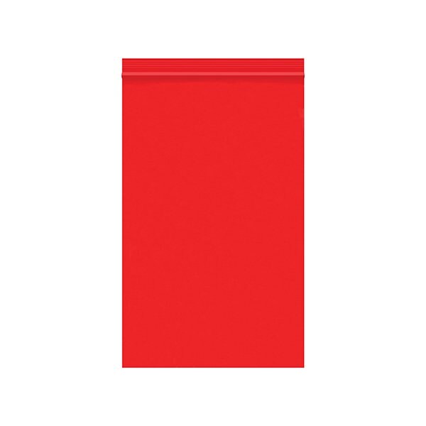 5 x 8'' - 2 Mil Red Reclosable Poly Bags, 1000PK