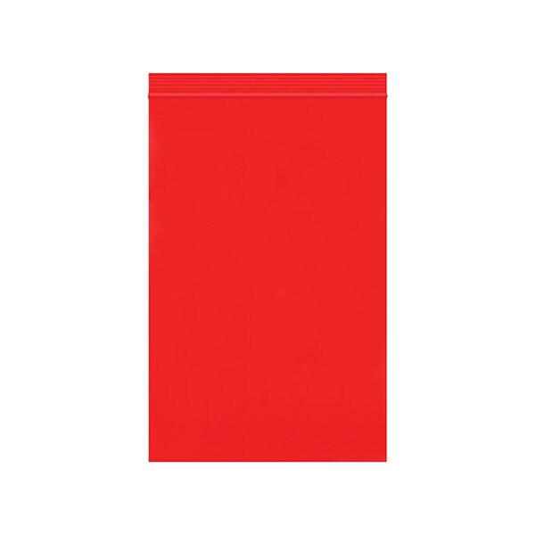 6 x 9'' - 2 Mil Red Reclosable Poly Bags, 1000PK