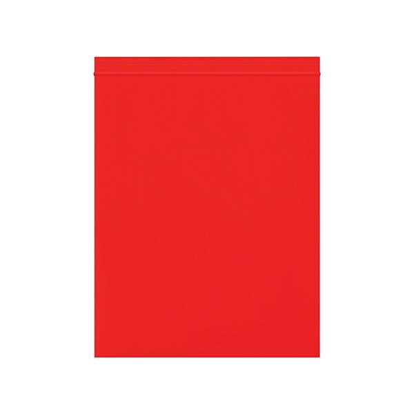8 x 10'' - 2 Mil Red Reclosable Poly Bags, 1000PK