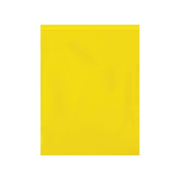 12 x 15'' - 2 Mil Yellow Reclosable Poly Bags, 1000PK